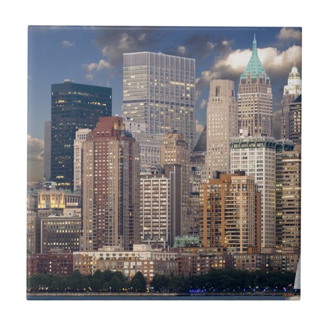 New York City Skyline Kakelplatta (Framsidan)