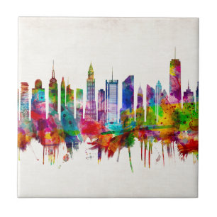 New York City Skyline Kakelplatta