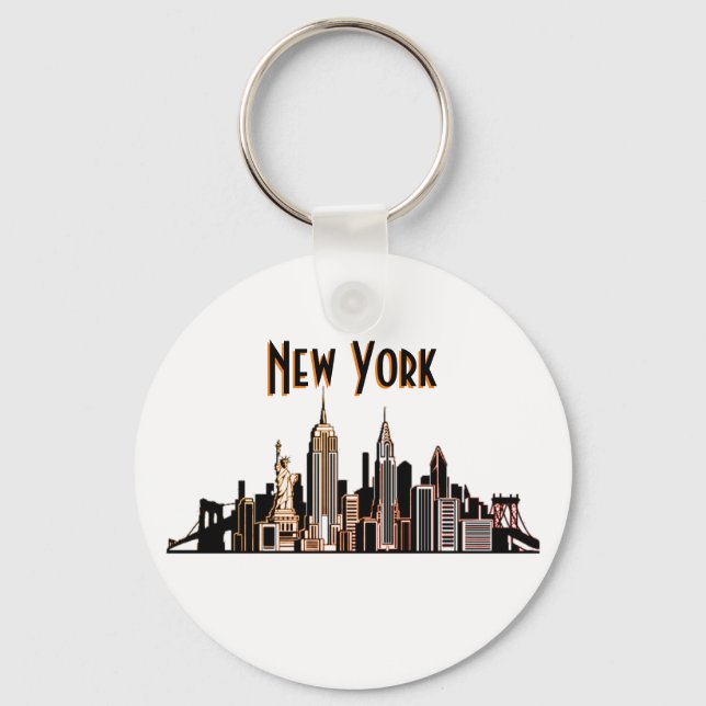 New York City Skyline Keychain Nyckelring (Framsida)