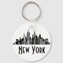 New York City Skyline Keychain