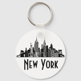 New York City Skyline Keychain Nyckelring