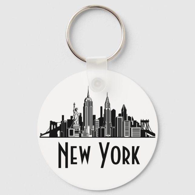New York City Skyline Keychain Nyckelring (Framsida)