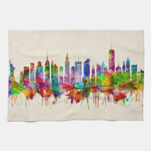 New York City Skyline Kökshandduk