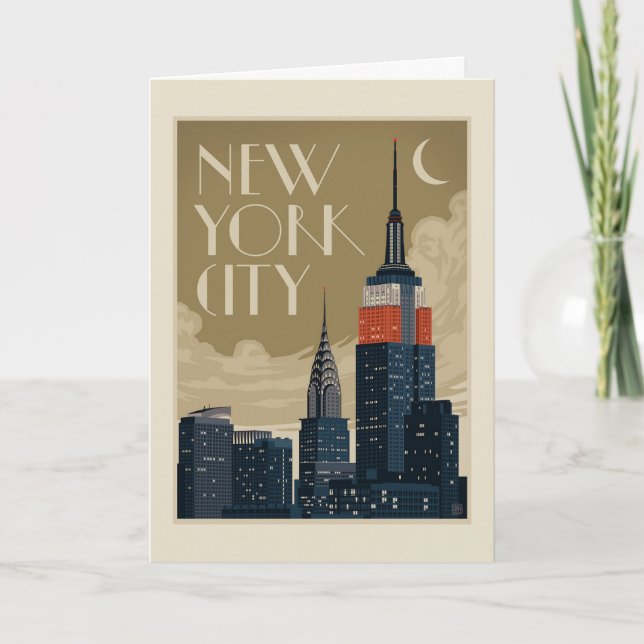 New York City Skyline Kort (Framsida)