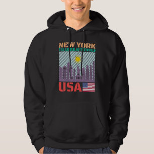 New York City Skyline Land City Skyline Landmar Hoodie