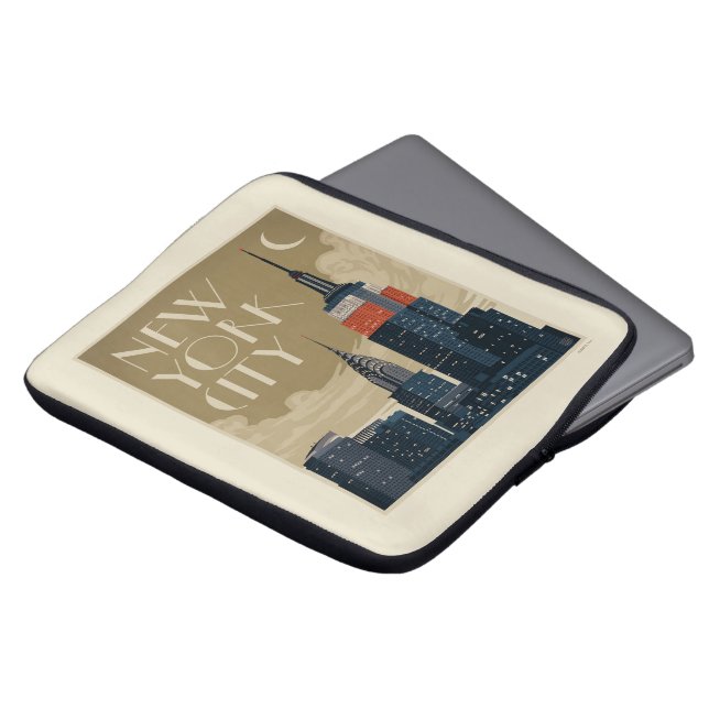 New York City Skyline Laptop Fodral (Framsida topp)