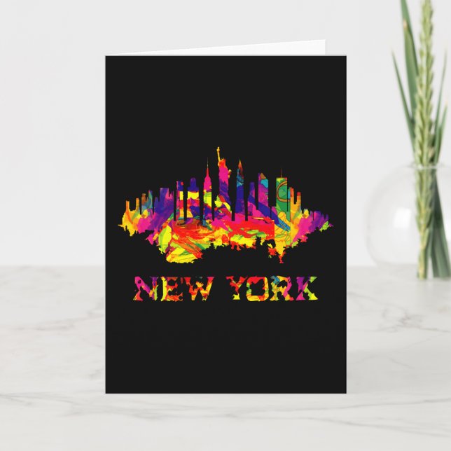 New York City skyline, ljusfärgstark Kort (Framsida)