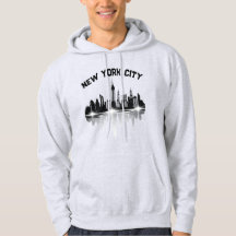 New York City Skyline Manar Grått