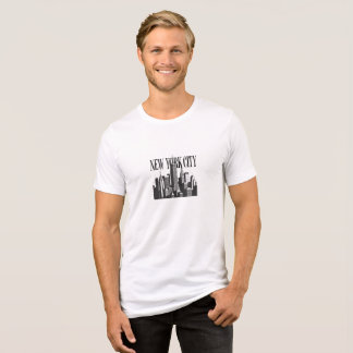 New York City Skyline Minimalistisk Vit T-Shirt