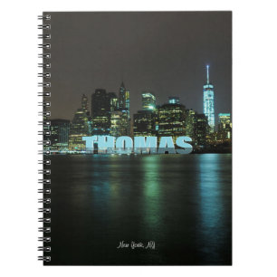 New York City Skyline Namn Anteckningsbok
