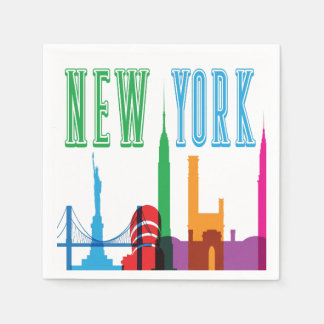 New York City Skyline Napkins Pappersservett