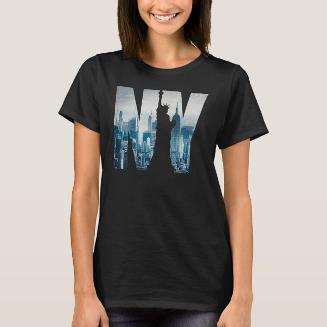 New York City Skyline New York Illustration Graf T Shirt (Framsida)