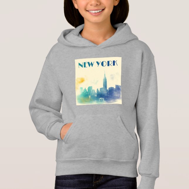 New York City Skyline NYC Travel America Liberty T Shirt (Framsida)