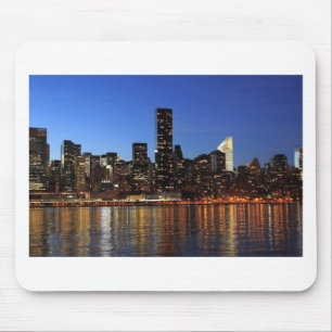 New York City Skyline på natten Musmatta