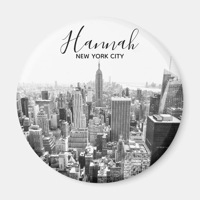 New York City Skyline Personnalized Magnet (Framsidan)