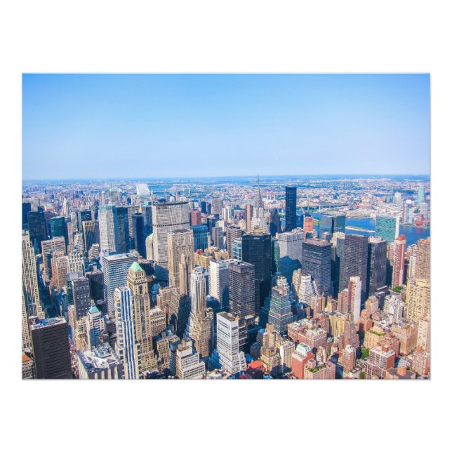 New York City Skyline Photo Byggnad View of City Fototryck (Framsidan)