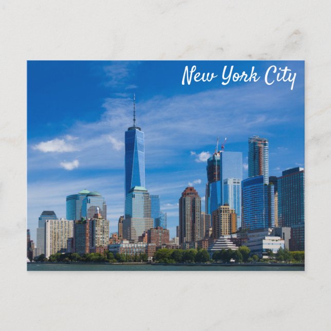 New York City Skyline Photo Vykort (Framsida)