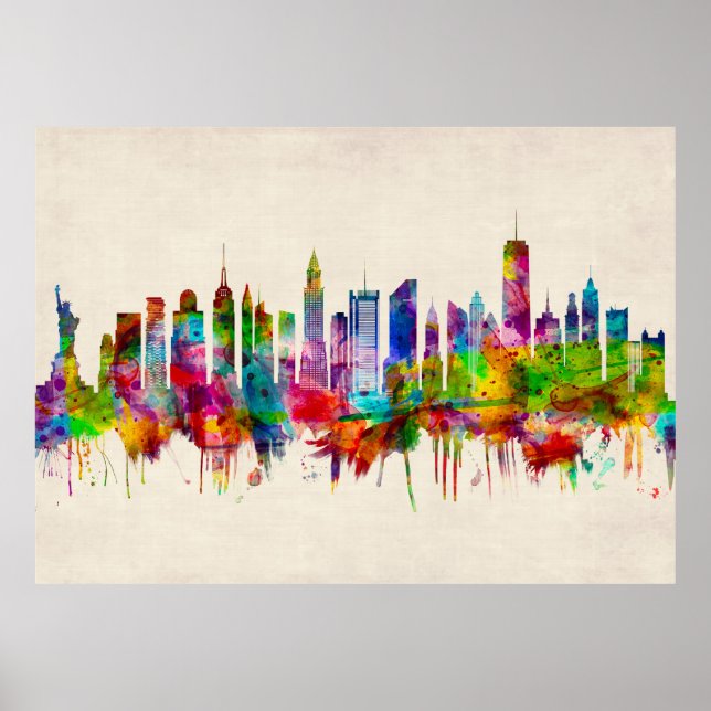 New York City Skyline Poster (Framsidan)