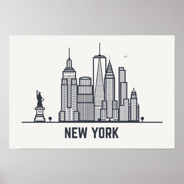 New York City Skyline Poster (Framsidan)