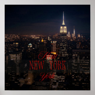 New York City Skyline Poster - Modern Wall Art Pri