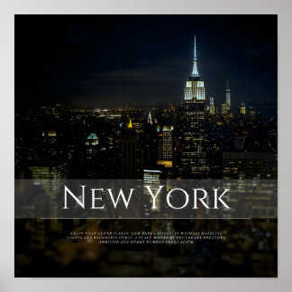 New York City Skyline Poster - Modern Wall Art Pri