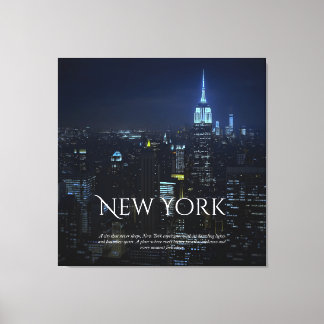 New York City Skyline Poster - Modern Wall Art Pri Canvastryck