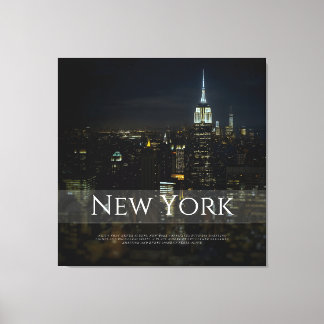 New York City Skyline Poster - Modern Wall Art Pri Canvastryck