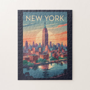 New York City Skyline Resa Konst Vintage Pussel