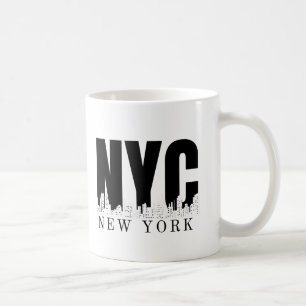 New York City Skyline Retro Stil Urban Kaffemugg