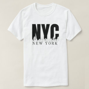 New York City Skyline Retro Stil Urban T Shirt