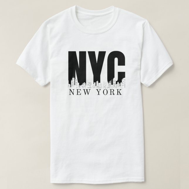 New York City Skyline Retro Stil Urban T Shirt (Design framsida)