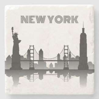 New York City Skyline Silhouette Modern Stenunderlägg