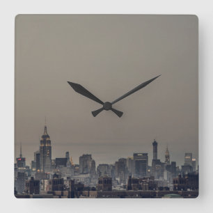 New York City Skyline Square Wall Clock Fyrkantig Klocka