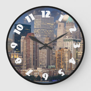 New York City Skyline Stor Klocka