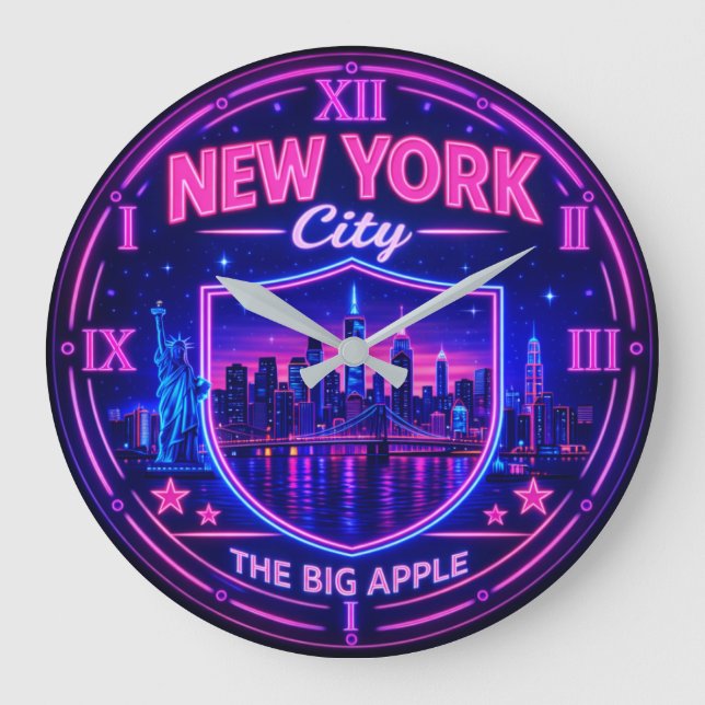 New York City Skyline  Stor Klocka (Framsida)