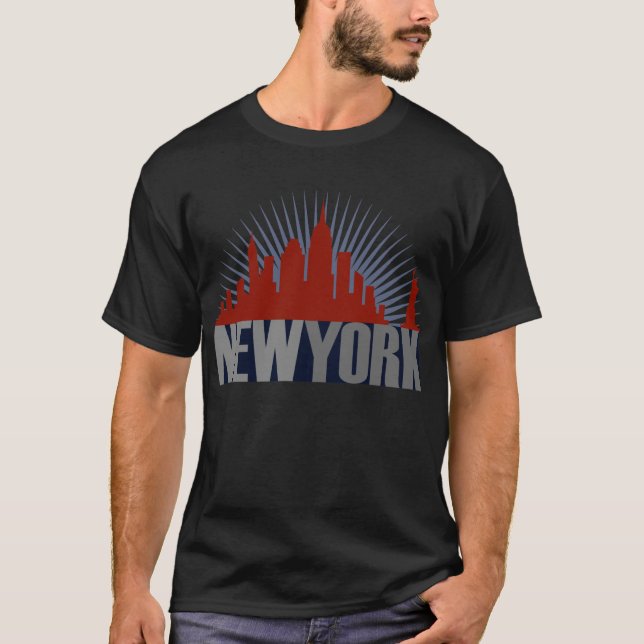 New York City Skyline T Shirt (Framsida)