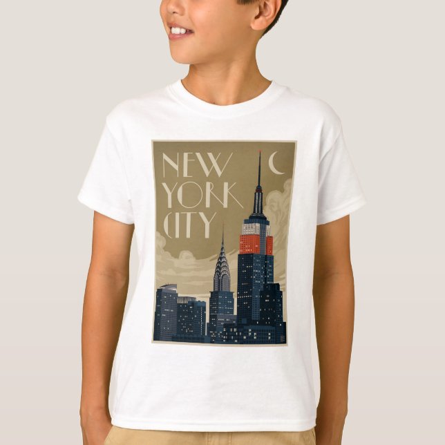New York City Skyline T Shirt (Framsida)
