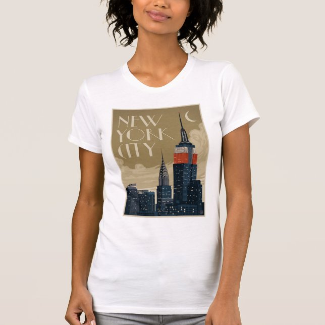 New York City Skyline T Shirt (Framsida)