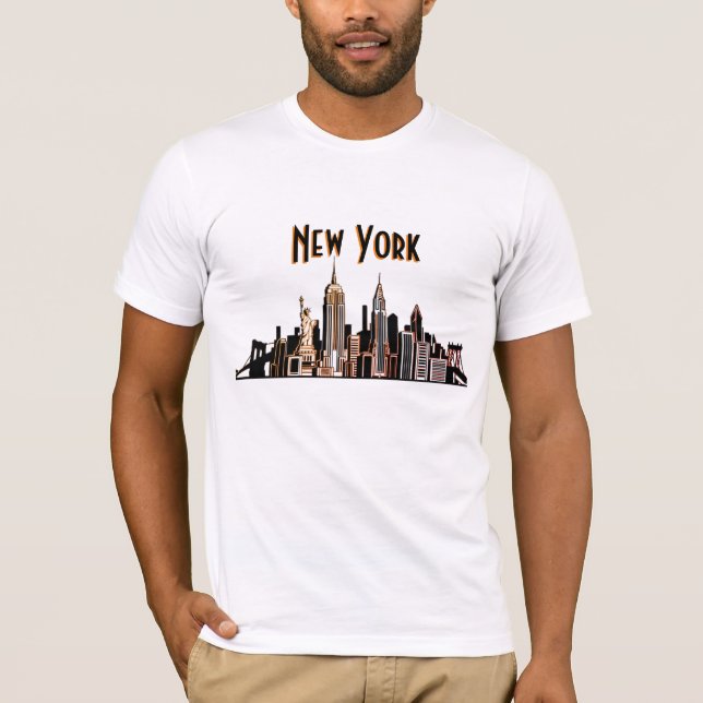 New York City Skyline T-Shirt (Framsida)
