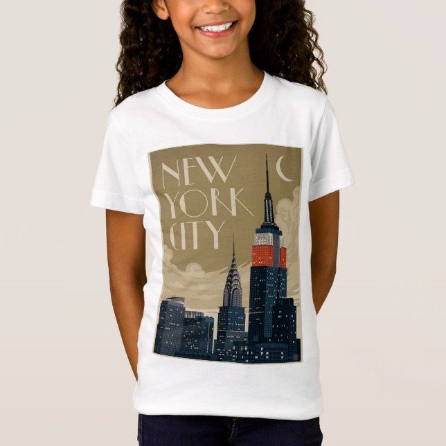 New York City Skyline T Shirt (Framsida)