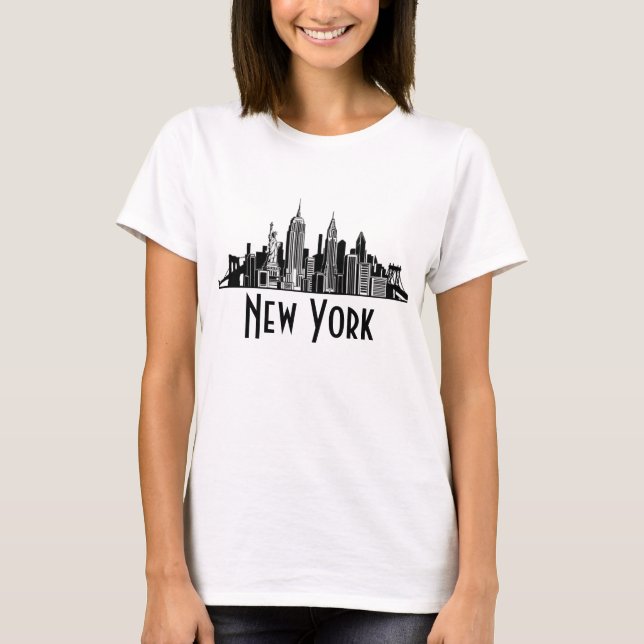 New York City Skyline T-Shirt (Framsida)