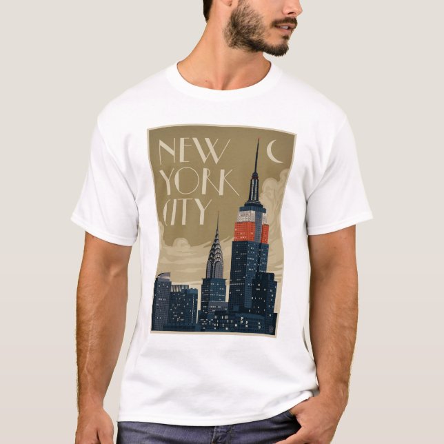 New York City Skyline T Shirt (Framsida)