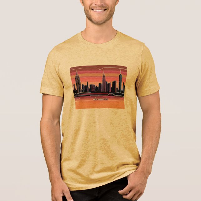 New York City Skyline T Shirt (Framsida)