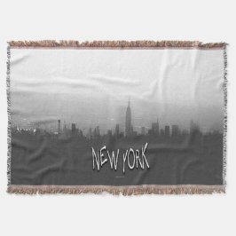 New York City Skyline Throw Blanket Filt