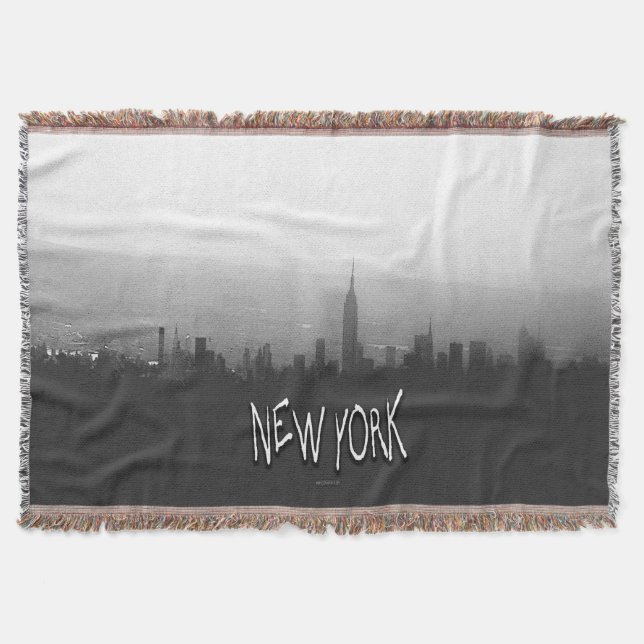 New York City Skyline Throw Blanket Filt (Framsidan)