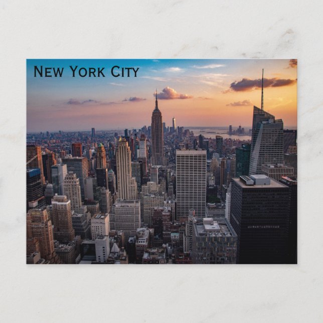 New York City Skyline Travel Photo Vykort (Framsida)