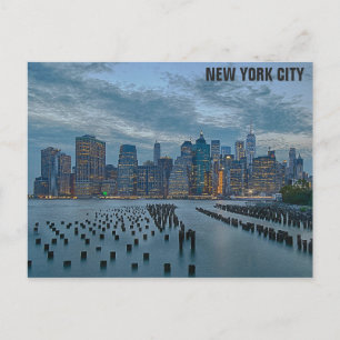 New York City Skyline Travel Photo Vykort