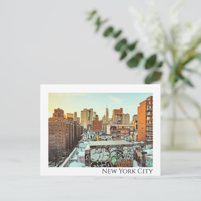 New York City Skyline Travel Photography Vykort (Stående Fram)