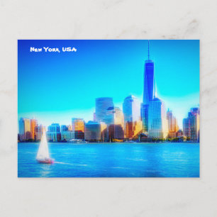 New York City Skyline, USA Vykort