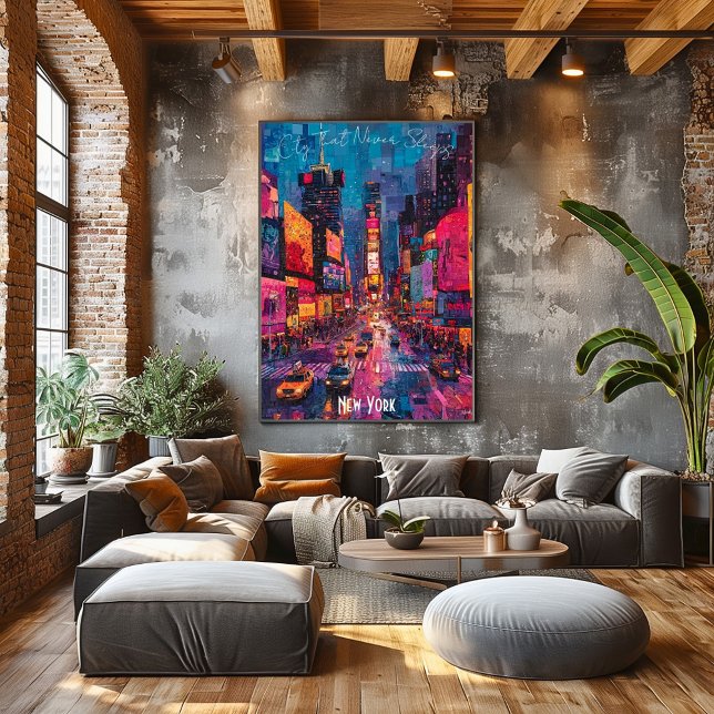 New York City Skyline - Vibrant NYC Wall Art Poster (Skapare uppladdad)